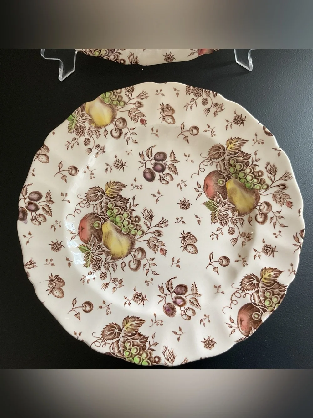Vintage 	1960s/1970s Johnson Bros Autumns Delight Dinner Plates Set of 2
